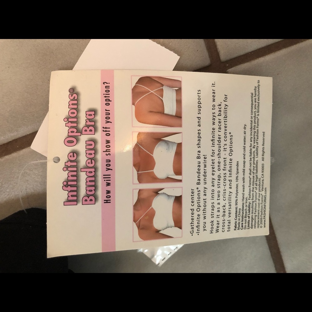 Infinite options bandeau bra NWT